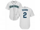 Mens Majestic Seattle Mariners #2 Jean Segura Replica White Home Cool Base MLB Jersey