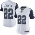 Women's Nike Dallas Cowboys #22 Emmitt Smith Limited White Rush NFL Jersey