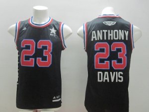2015 nba all star NBA New Orleans Pelicans #23 Anthony davis black jerseys