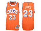 adidas Cleveland Cavaliers #23 LeBron James Orange Hardwood Classics Swingman Jersey