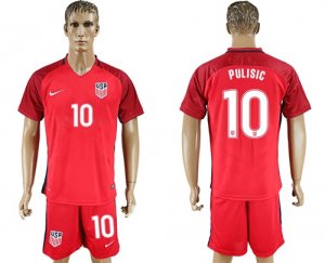 2017-18 USA 10 PULISIC Away Soccer Jersey