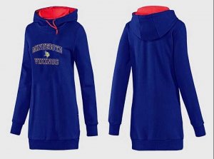 Women Minnesota Vikings Logo Pullover Hoodie-063