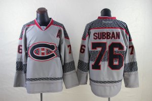 NHL Montreal Canadiens #76 PK Subban Charcoal Cross Check Jerseys