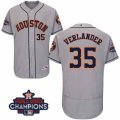 Astros #35 Justin Verlander Grey Flexbase Authentic Collection 2017 World Series Champions Stitched MLB Jersey