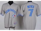 mlb Toronto Blue Jays #7 Jose Reyes Grey Jerseys(Cool Base)