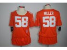 Nike Women Denver Broncos #58 Von Miller orange[breast cancer awareness]