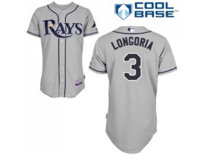 Youth Tampa Bay Rays #3 Evan Longoria Grey Cool Base Stitched MLB Jersey