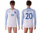 England #20 Barkley Home Long Sleeves Soccer Country Jersey