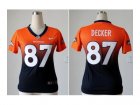 Nike women jerseys denver broncos #87 eric decker orange-blue[Elite II drift fashion]