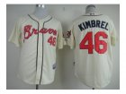 mlb jerseys atlanta braves #46 kimbrel cream[cool base]