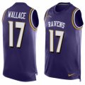 Mens Nike Baltimore Ravens #17 Mike Wallace Limited Purple Player Name & Number Tank Top NFL Jersey