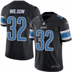 Mens Nike Detroit Lions #32 Tavon Wilson Limited Black Rush NFL Jersey