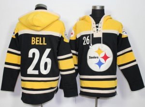 Nike Pittsburgh Steelers #26 Le\'Veon Bell Black Player Pullover Hoodie