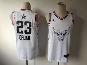 Bulls #23 Michael Jordan White 2019 NBA All-Star Game Jordan Brand