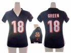 Nike women nfl cincinnati bengals #18 green black jerseys[draft him ii top]