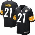 Mens Nike Pittsburgh Steelers #21 Robert Golden Game Black Team Color NFL Jersey