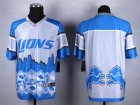 Nike Detroit Lions blank blue Jerseys(Style Noble Fashion Elite)