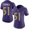 Women's Nike Baltimore Ravens #51 Kamalei Correa Limited Purple Rush NFL Jersey