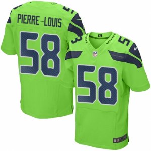 Mens Nike Seattle Seahawks #58 Kevin Pierre-Louis Elite Green Rush NFL Jersey