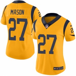 Women\'s Nike Los Angeles Rams #27 Tre Mason Limited Gold Rush NFL Jersey