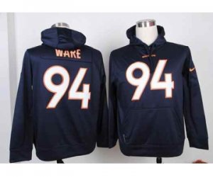 Nike jerseys denver broncos #94 ware blue[pullover hooded sweatshirt]