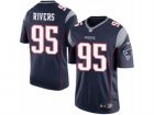 Mens Nike New England Patriots #95 Derek Rivers Limited Navy Blue Team Color NFL Jersey