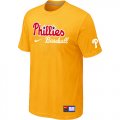 Philadelphia Phillies Nike Short Sleeve Practice T-Shirt Yellow