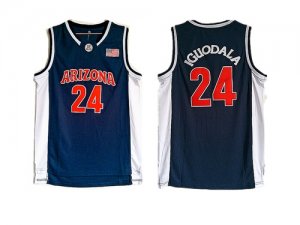 Arizona Wildcats #24 Andre Iguodala Navy College Basketball Jersey