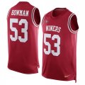 Mens San Francisco 49ers #53 Navorro Bowman Scarlet Player Name & Number Tank Top - å‰¯æœ¬