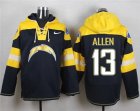 Nike San Diego Chargers #13 Keenan Allen Navy Blue Player Pullover Hoodie