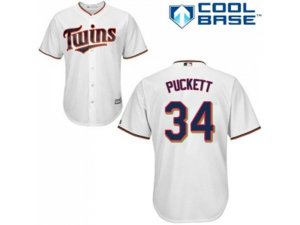 Youth Minnesota Twins #34 Kirby Puckett White Cool Base StitchedMLB Jersey