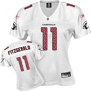 women nfl arizona cardinals #11 larry fitzgerald white(2010 new)