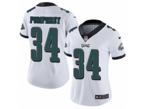 Women Nike Philadelphia Eagles #34 Donnel Pumphrey Limited White NFL Jersey