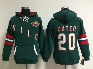 NHL Minnesota wild #20 Ryan Suter Green jerseys (pullover hooded sweatshirt)