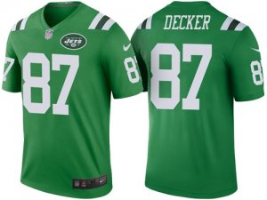 Mens New York Jets #87 Eric Decker Green Color Rush Legend Jersey