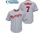 Youth Washington Nationals #7 Trea Turner Grey Cool Base Stitched MLB Jersey