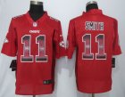 2015 New Nike Kansas City Chiefs #11 Smith Red Strobe Jerseys(Limited)