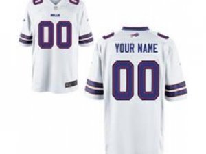 Men\'s Nike Buffalo Bills Customized Game White Jerseys (S-4XL)