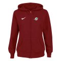 Women NEW Miami Dolphins Ladies Tailgater Full Zip Hoodie red