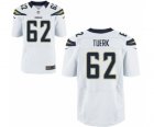 Men's Nike San Diego Chargers #62 Max Tuerk Elite White NFL Jersey