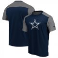 Dallas Cowboys NFL Pro Line by Fanatics Branded Iconic Color Block T-Shirt NavyHeathered Gray