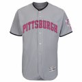Men's Pittsburgh Pirates Majestic Blank Gray Fashion 2016 Mother's Day Flex Base Team Jersey