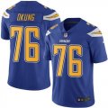 Nike Chargers #76 Russell Okung Royal Color Rush Limited Jersey
