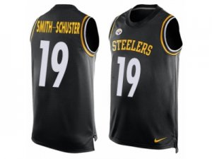 Mens Nike Pittsburgh Steelers #19 JuJu Smith-Schuster Limited Black Player Name & Number Tank Top NFL Jersey