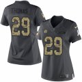 Women's Nike Pittsburgh Steelers #29 Shamarko Thomas Limited Black 2016 Salute to Service NFL Jersey