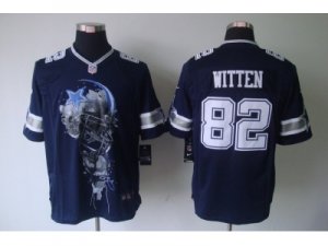 Nike nfl dallas cowboys #82 Jason Witten blue jerseys[helmet tri-blend limited]