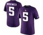 Teddy Bridgewater Minnesota Vikings 5 Nike Player Pride Name & Number T-Shirt â€“ Purple