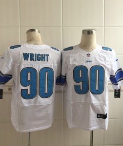 Nike Detroit Lions #90 Wright white jerseys[Elite Wright]