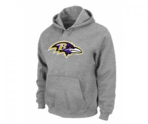Baltimore Ravens Logo Pullover Hoodie Grey