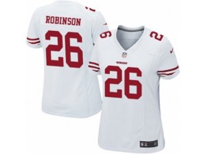 Women Nike San Francisco 49ers #26 Rashard Robinson Game White NFL Jersey